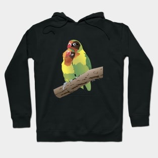 Fischer's Lovebirds Parrots Hoodie